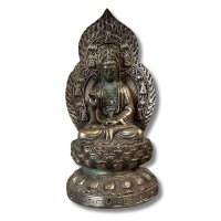 Buddha Figur Bronze Guanyin China 18,5cm