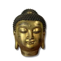 Buddha Kopf Bronze Figur Tibet 31cm groß