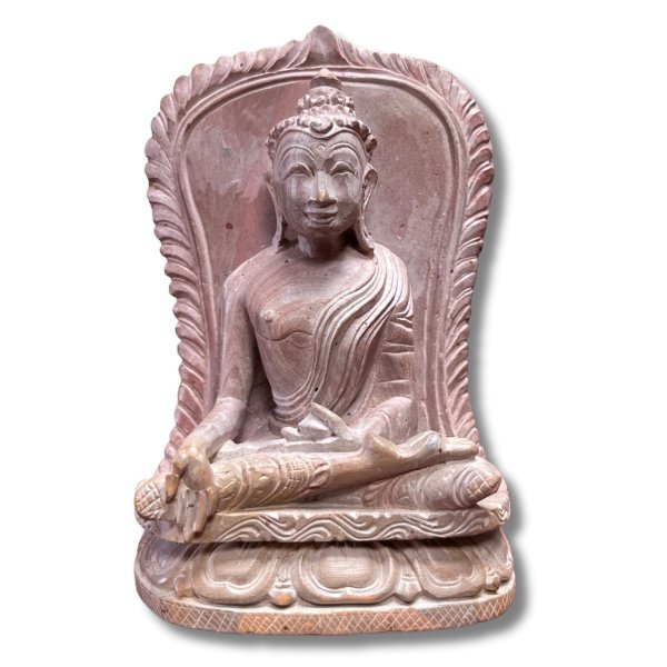 Buddha Figur Marmorstein Nepal - feine handarbeit