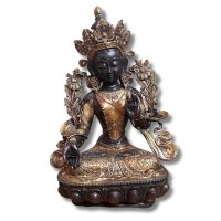 Weiße Tara Buddha Figur Bronze - Bodhisattva