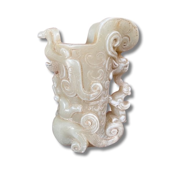 Räucherstäbchenhalter Drachen China Jade