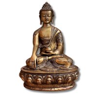 Buddha Figur Bronze Skulptur Nepal - handverlesen
