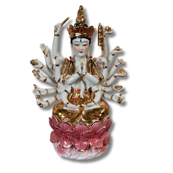 Chenrezig Avalokiteshvara Buddha Figur Porzellan