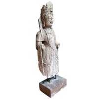 Buddha Skulptur Fragment Marmorstein alte Guanyin Statue