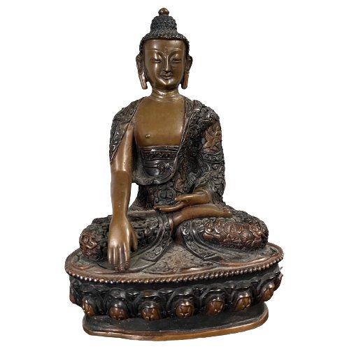 Buddha Figur Bronze Skulptur Tibet 3. Auge