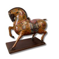 Bronze Pferde Skulptur Cloisonne Figur aus China