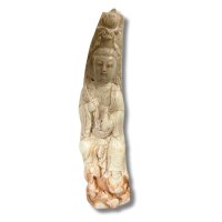 Kwanyin Buddha Figur Hetian Jade China 18,5cm
