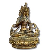 Vajrasattva Buddha Figur Bronze Tibet vergoldet