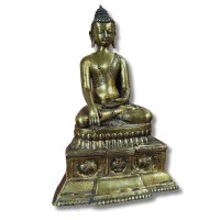 Buddha Figur Bronze Indien Skulptur Sammlerstück