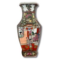 Chinesische Porzellan Vase mit Blumen Bemalung