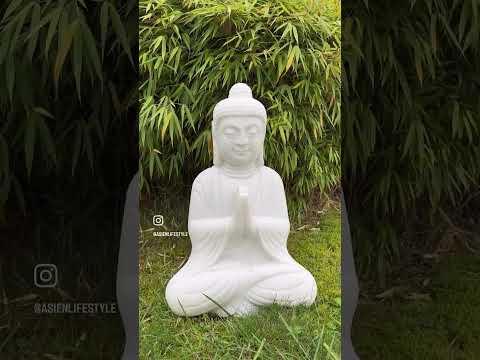 Garten Buddha Statue Marmor Stein Anjali Mudra