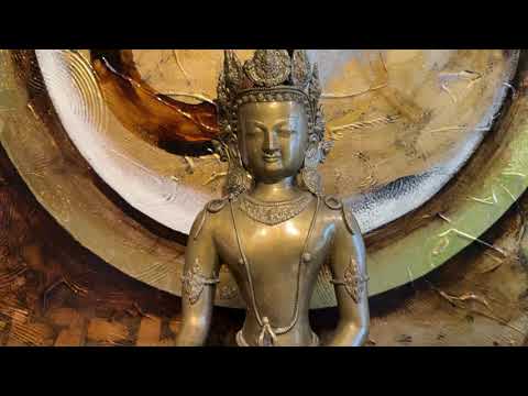 Tibet Buddha Skulptur aus Bronze mit Dorje